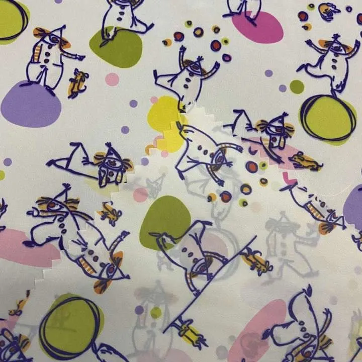 ক্লাউন প্রিন্ট নাইলন টাফেটা