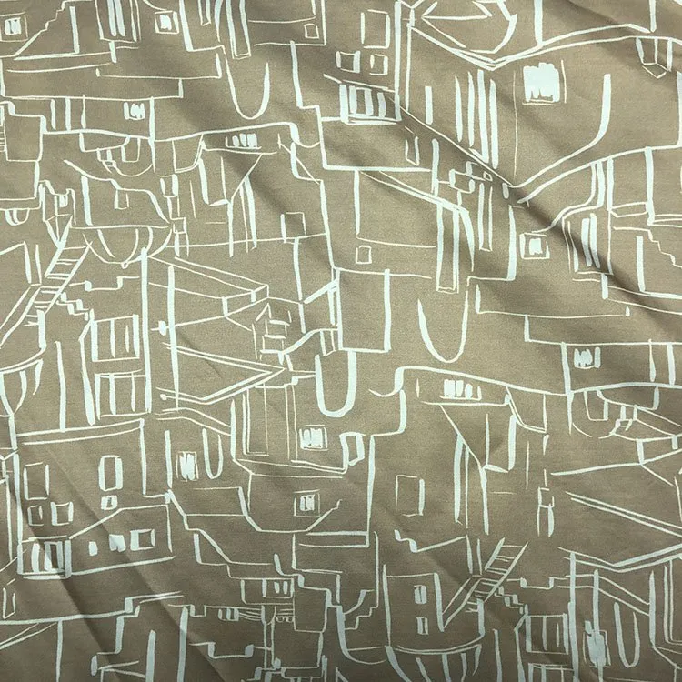 রেখাযুক্ত রেয়ন এবং সাটিন প্রিন্টিং কাপড়ের কাপড়