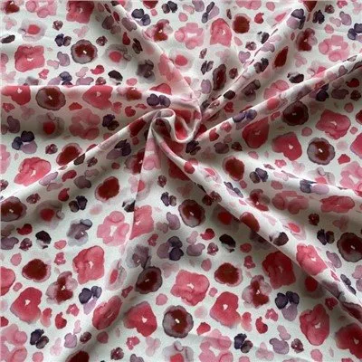 কাস্টমাইজড পিঙ্ক ফ্লাওয়ার প্রিন্টিং ফ্যাব্রিক