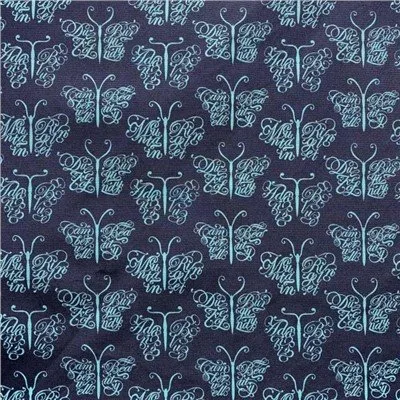 ফিরোজা বাটারফ্লাই প্যাটার্ন সিল্ক ফ্যাব্রিক