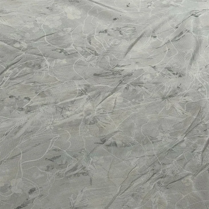 Soft White Line Pattern Habotai Silk Fabric